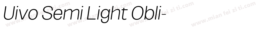 Uivo Semi Light Obli字体转换